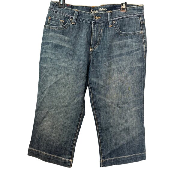 Indigo Palms Denim Bermuda Shorts Women’s 8R 29 Waist Blue Mid-Rise Casual Stret - Picture 1 of 5